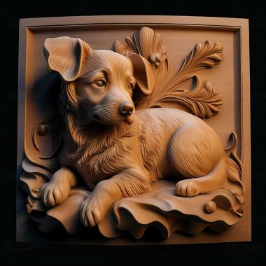 3D model Levretka dog (STL)